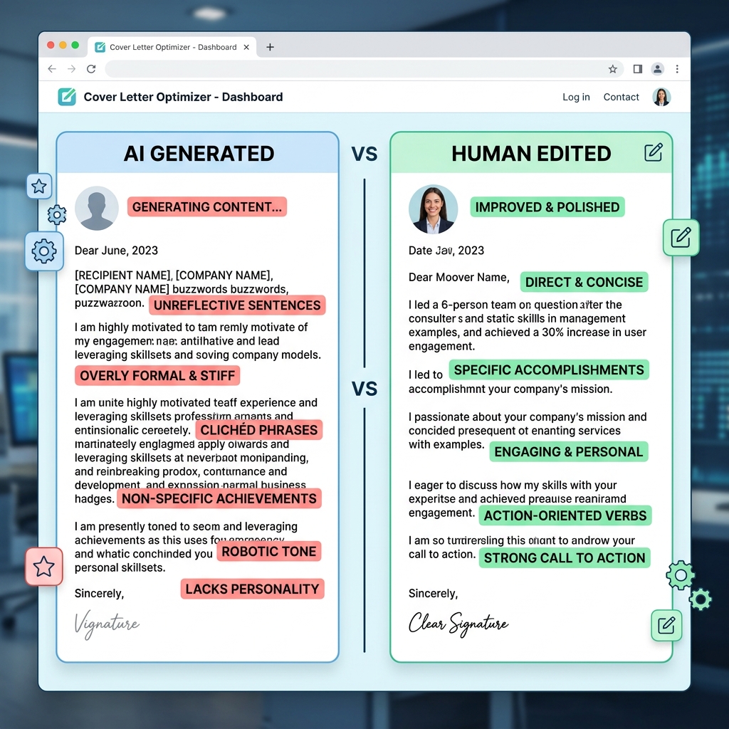 AI Cover Letter generator example