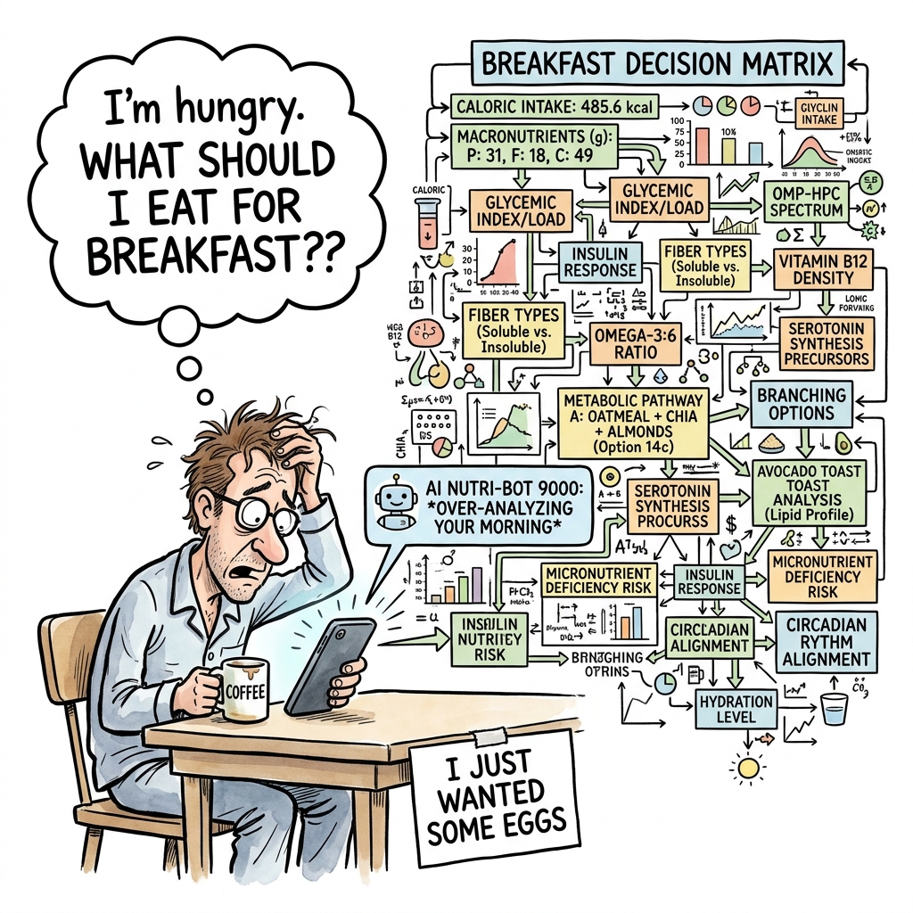 Asking AI for breakfast and getting a massive complex chart