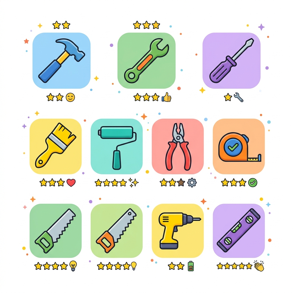 10 colourful free AI tool icons in a grid