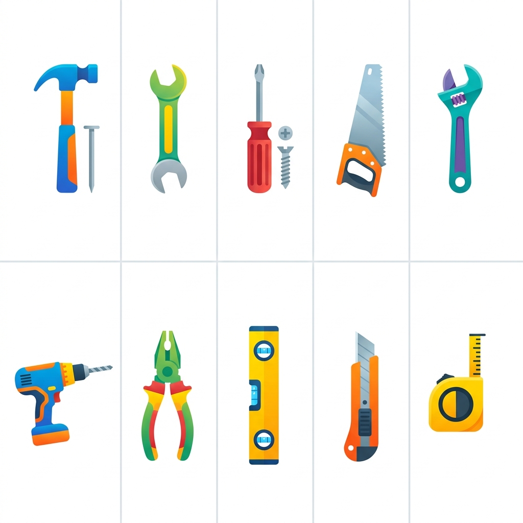 Clean comparison table-style infographic visual showing 10 tool logos arranged in a grid